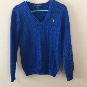 Blue knit Ralph Lauren sport sweater